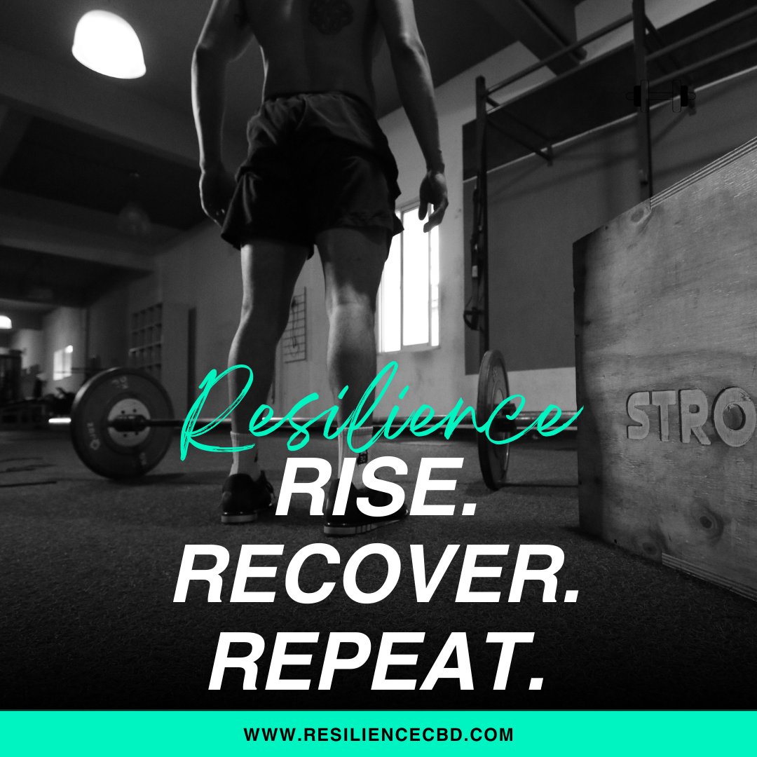 Rise.
Recover.
Repeat.

ResilienceCBD.com

#RiseRecoverRepeat #organic #workout #CBDforAthletes #gym #StayResilient  #ChampionsForRecovery #ResilienceCBD #CBDRecovery #fitness #CBDOil #CBDLotion #CBD #NaturalAlternatives #CBDFullSpectrum #CBDIsolate #CBDMovement