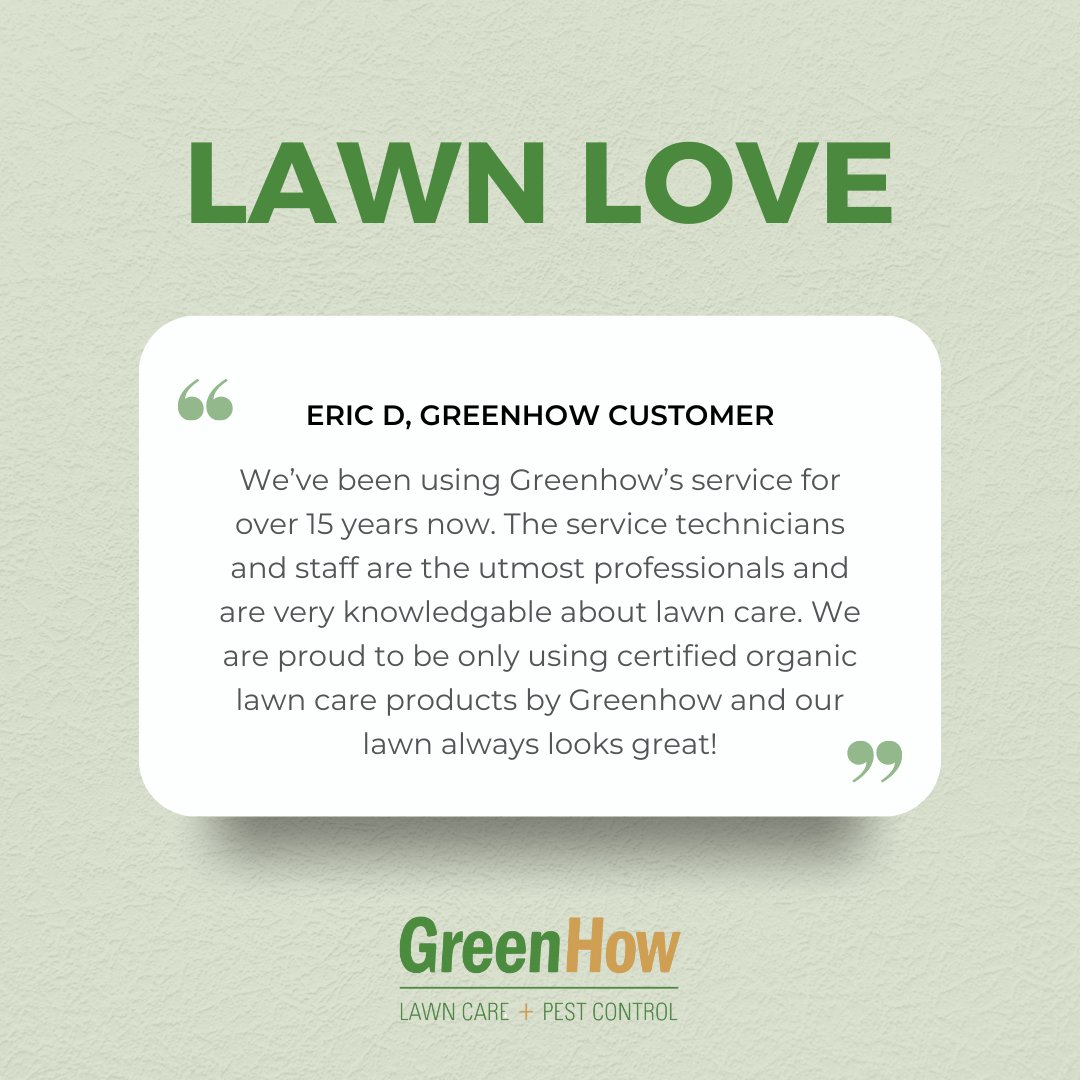 Thanks for the lawn love, Eric! 

You can become a lifelong lawn lover too. Learn about our Lawn and Plant Care services today. 

🍃☎️ 617-964-4733

#lawncare #bostonlawncare #lawncareservice #plantcare #bostonsmallbusiness #lawnlove #lawnmaintenance