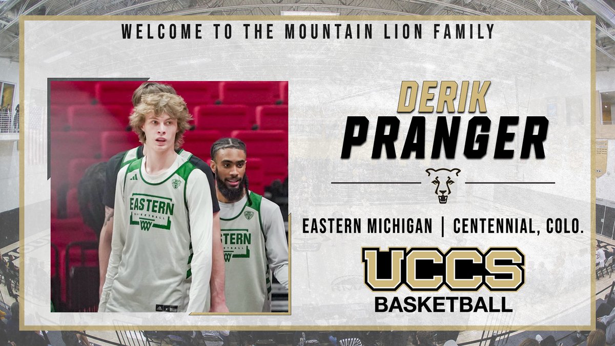 Welcome to the @UCCSMBB Mountain Lion Family, @derik_pranger! Derik Pranger (Eastern Michigan / Centennial, Colo.) #GoMountainLions #SigningDay