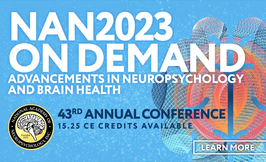 Expand your knowledge in neuropsychology🧠 #NAN2023 OnDemand offers a diverse collection of presentations🙌 From brain health diversity to the latest in Alzheimer's research, this compilation provides a panoramic view of the field. Get your access now⬇️ nanonline.org/nan/Education_…