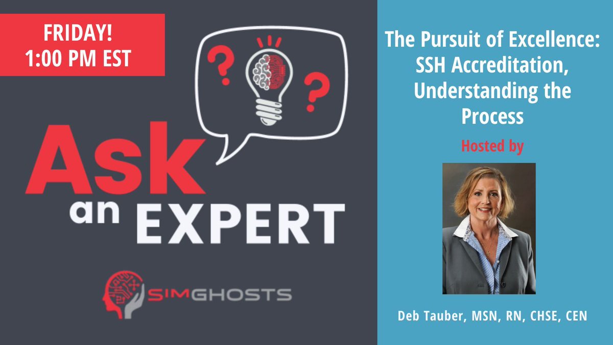 Join us this Friday, April 12th at 1:00 pm EST for valuable insights into SSH Accreditation. Don't miss the chance to learn from Deb Tauber, a respected member of the Accreditation Council and experienced site reviewer. For more information: buff.ly/3VYwwWK. @debtauber