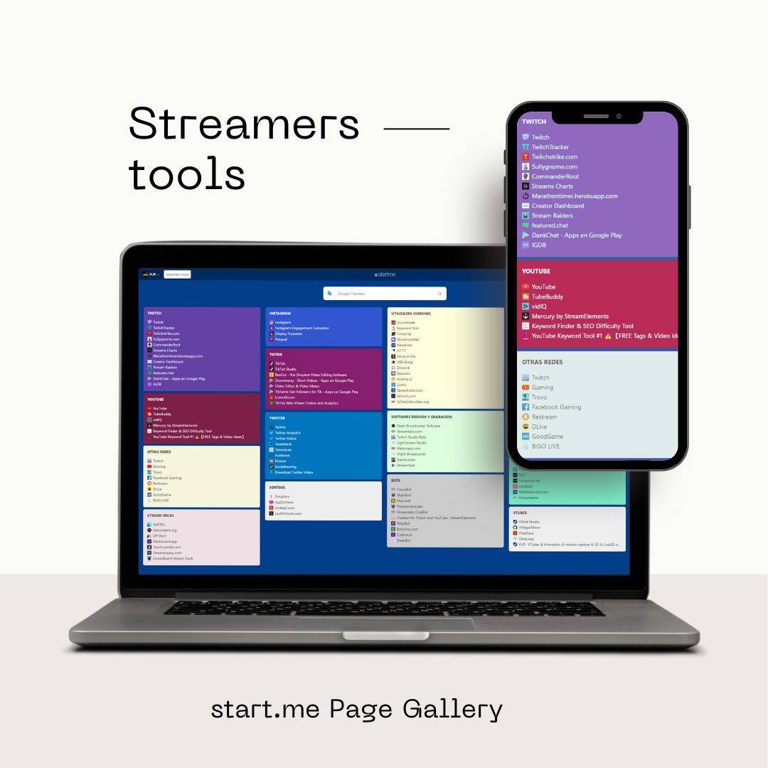 Discover essential streaming tools for gamers! From Twitch links and stream charts to broadcasting software and tutorials, elevate your gaming streams! #Streaming #GamerTools start.me/p/q6G112/strea…