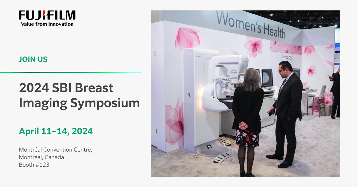 Discover our cutting-edge breast imaging solutions at #SBI2024 from April 11 –14! Stop by booth #123 and speak with our #WomensHealth team to learn about how Fujifilm supports every step of the way from installation applications to post-sales support. brnw.ch/21wIEBW