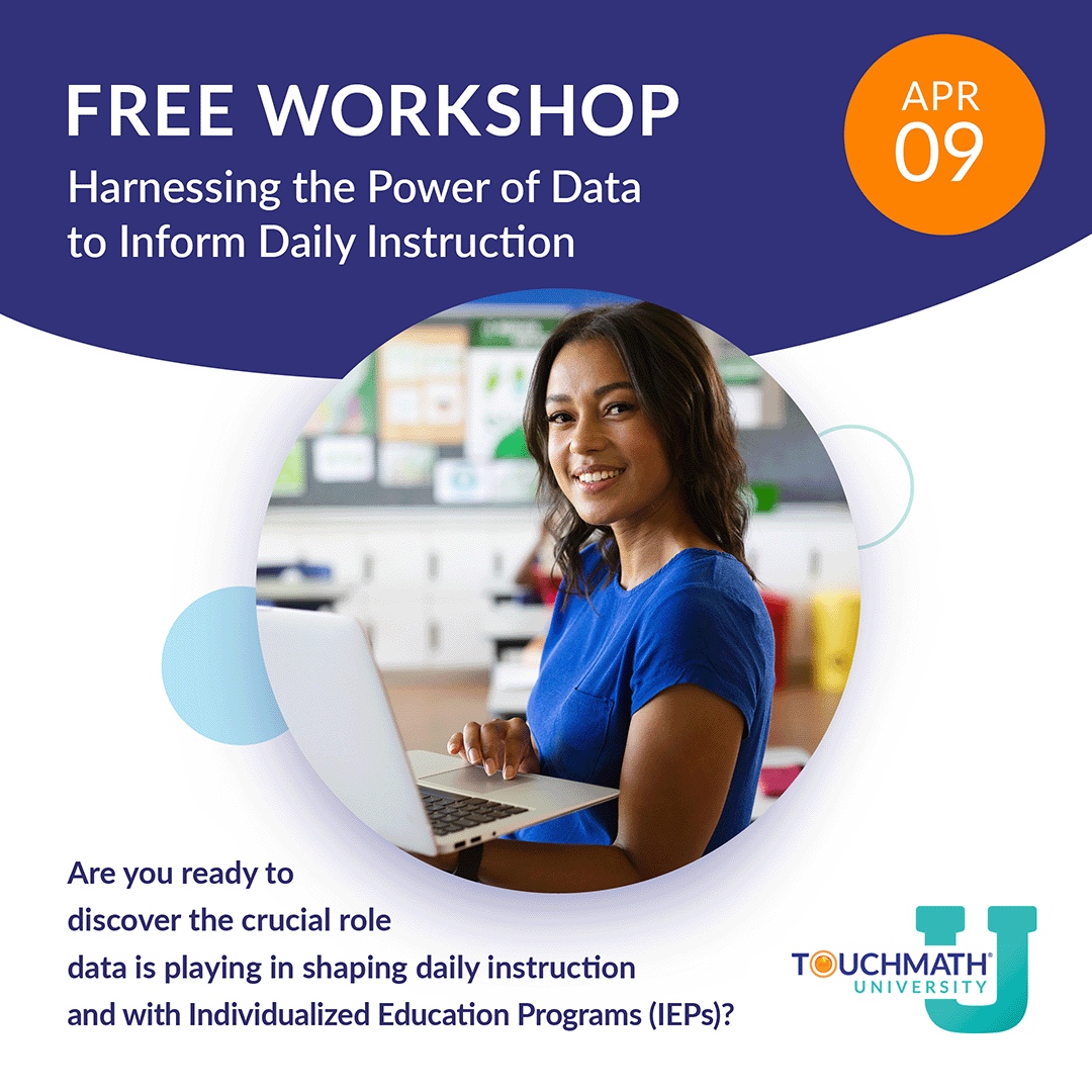 Are you ready to elevate your teaching practices? Our workshop dives into the art of data interpretation, helping educators align IEPs with student needs effectively. Don't miss out! Register now: #TouchMath #math, #mathematics Register here: touchmath.com/workshops/harn…