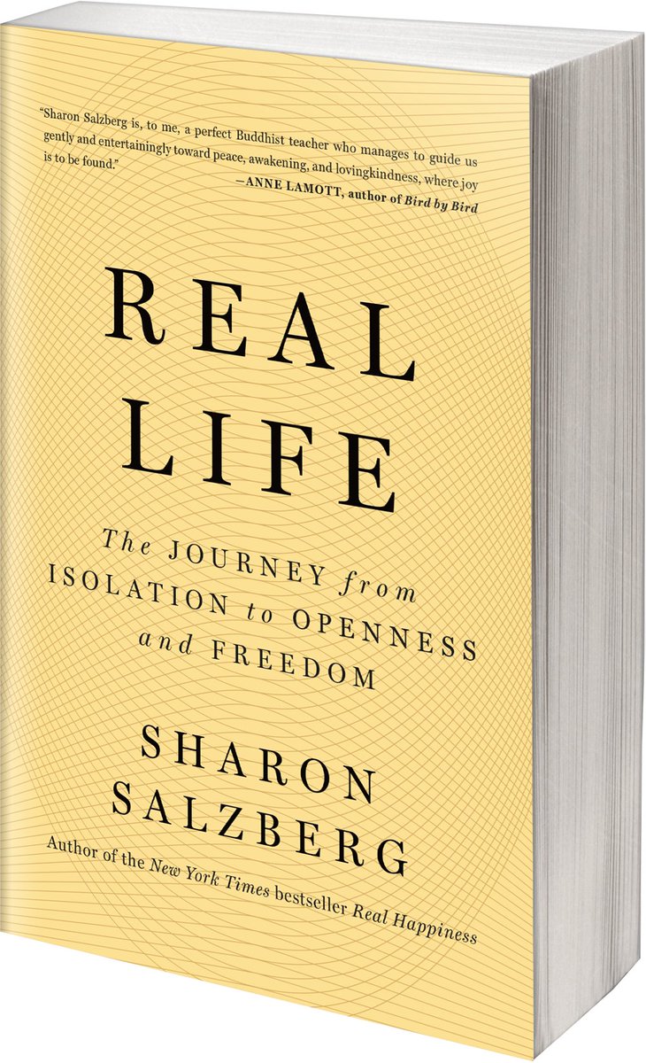 Wishing a very happy paperback pub day to @SharonSalzberg ! REAL LIFE paperback edition available now from @Flatironbooks