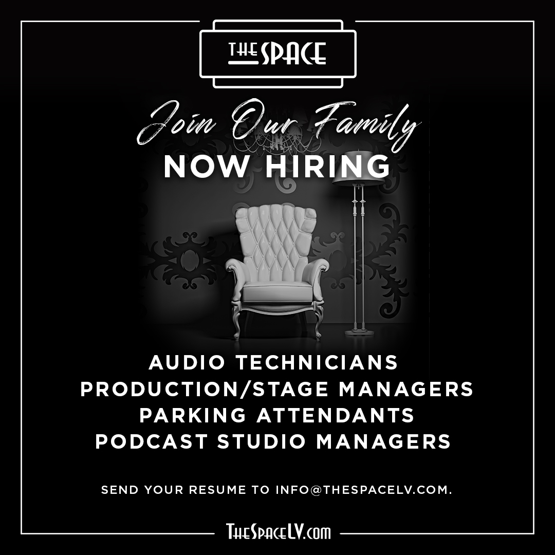 ✨JOIN OUR FAMILY✨ We're expanding our team & hiring to fill multiple positions within our teams at The Space & @mondaysdark! We're looking for passionate, driven & adaptable applicants. ✉️ Send your resume to info@thespaceLV.com or send this post to someone who should apply!