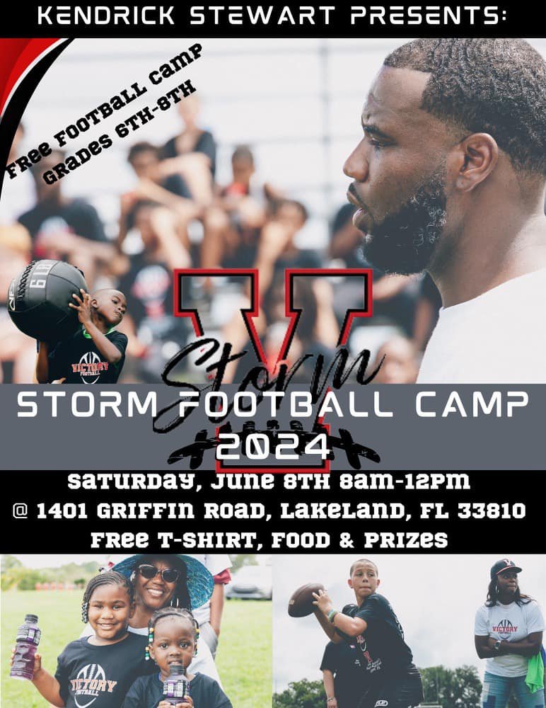 Victory Christian Storm Coach Kendrick Stewart will host his 4th annual youth summer camp vcaonline.onlinegiving.org/donate/customf…