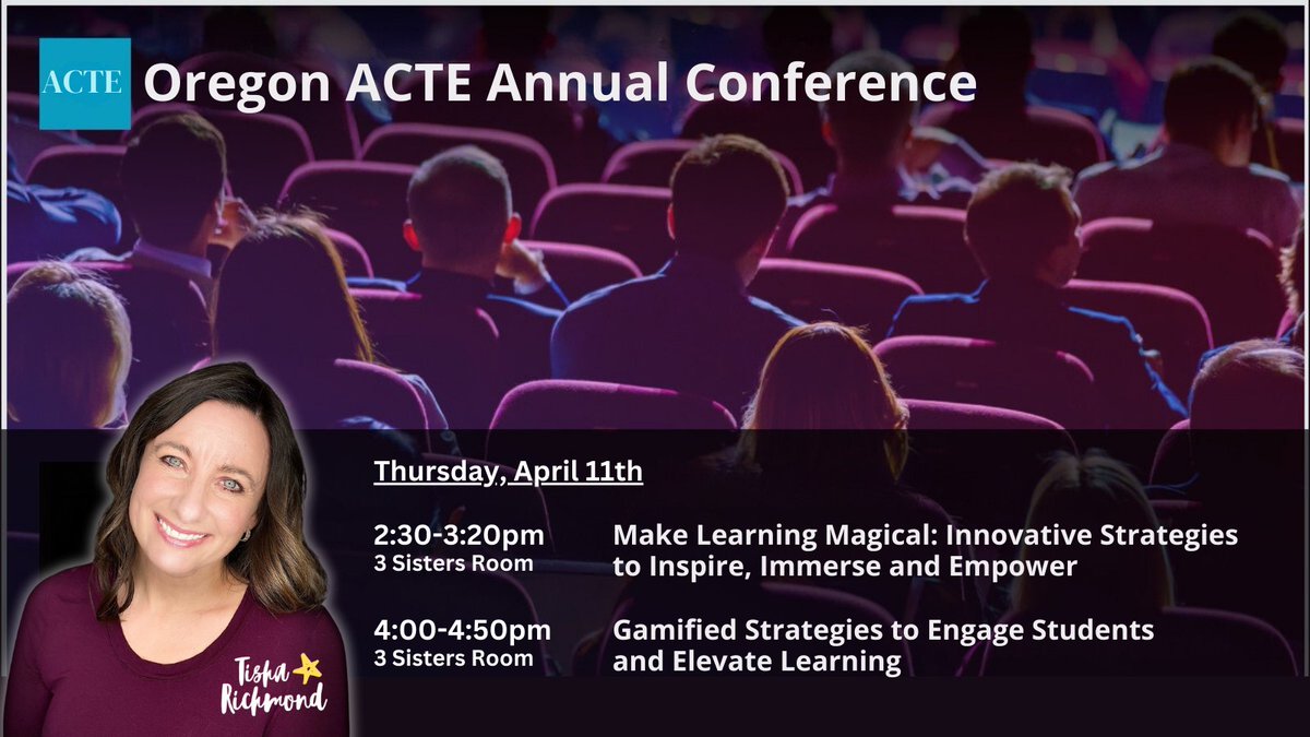 Looking forward to presenting at the @ActeOregon conference this week in Portland, OR! Always love connecting with #CTE educators and sharing my passion for making learning magical for all students!✨ #MLmagical #DragonSmart #DBCincBooks