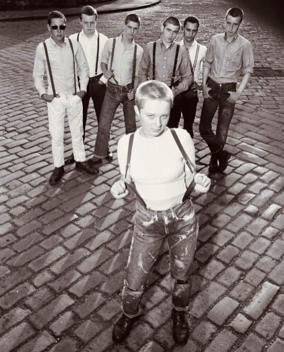 Huddersfield, June 1970. Skinheads pose for a picture