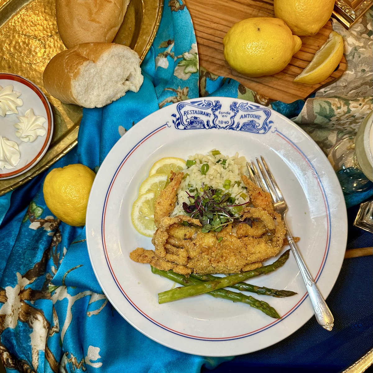 Enjoy our Soft Shell Crab Meuniere from our Spring Lunch Special Menu Mondays, Thursday & Fridays 10:30am-2pm. Walk-ins, welcomed. Reservations, recommended. #antoines1840 #antoinesnola #softshellcrab #lunch #nolalunch #neworleanslunch #lunchtime #frenchquarterlunch #seafood