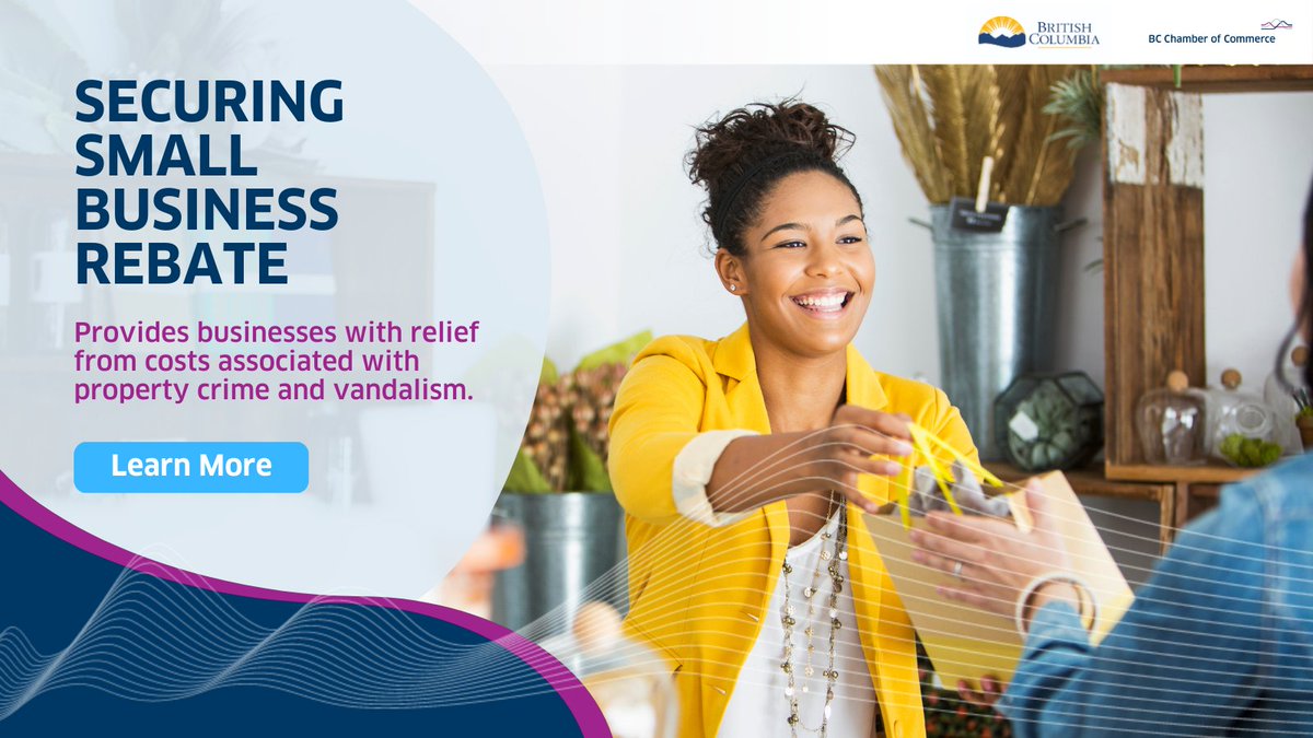bcchamberofcom's tweet photo. Check out the #SSBR Program - part of the @BCGovNews #StrongerBC Economic Plan commitment to supporting businesses. You may be eligible for funding to help your business offset the costs of vandalism repairs &amp;/or invest in preventative measures. Read more: https://t.co/QvmZ0zX1a6 https://t.co/FuTrMsITZU