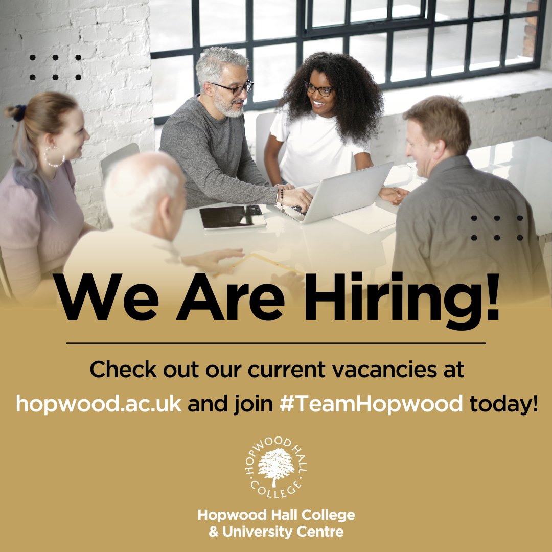 Ready for the next chapter in your career journey? We're looking for dedicated and enthusiastic individuals to join #TeamHopwood. If you're looking for your first role in education or want to progress in your career, check out our current vacancies now: ow.ly/tjmQ50RblrN