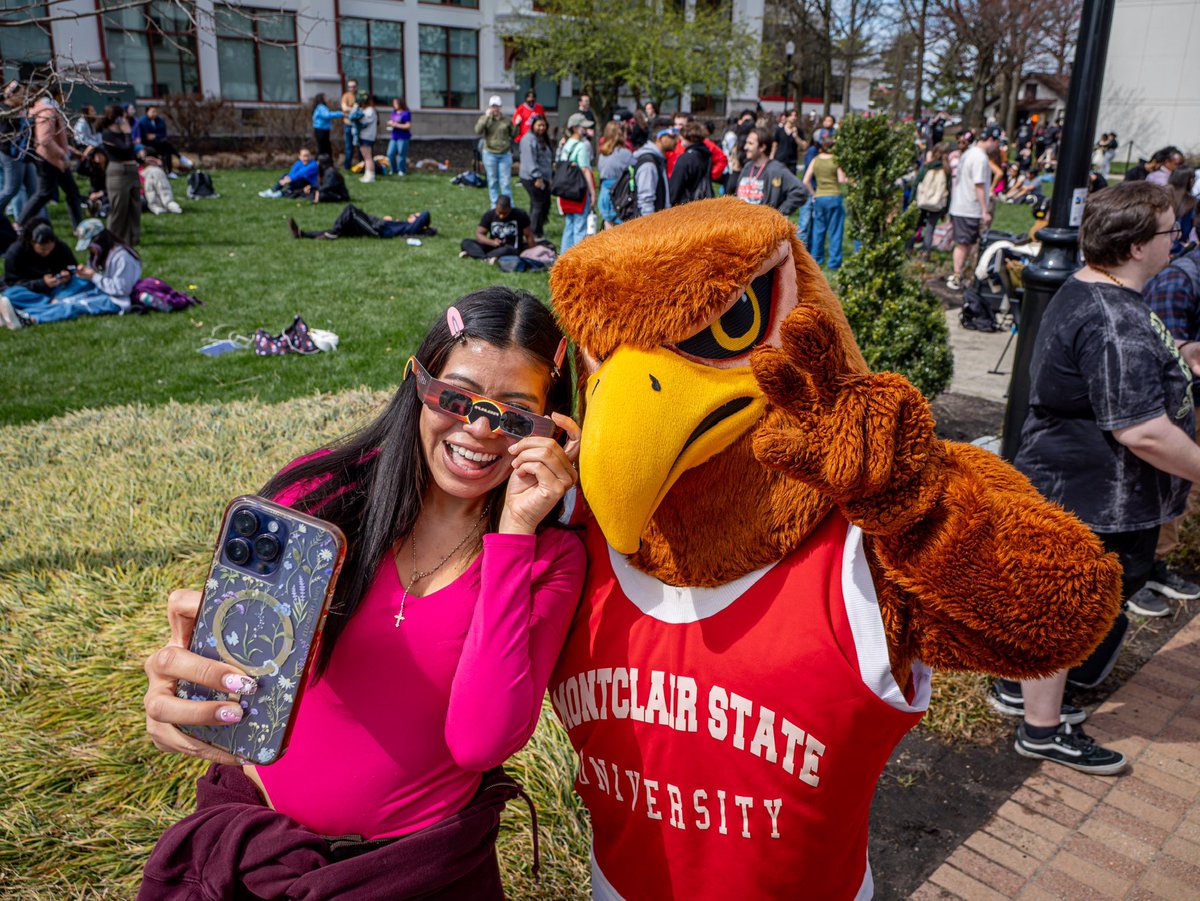 Just a lot of Red Hawks coming together to marvel at the wonders of the universe, no big deal 🔭✨🌑 #SolarEclipse #RedHawkPride Hopefully you got the chance to (safely) watch this celestial spectacle! Can’t wait to do this again in 20 years! 😎