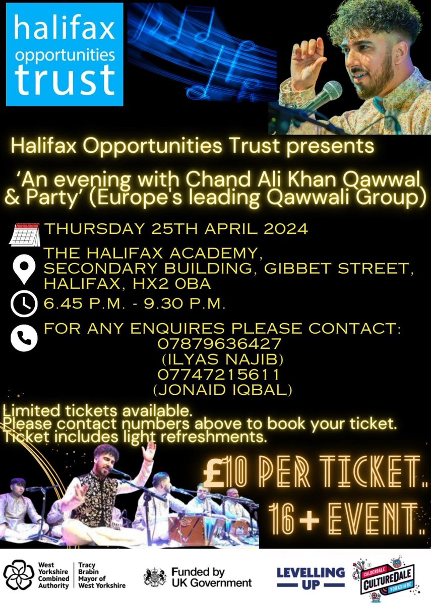 **Tickets update** You can now buy your Qawwali tickets online using this link. Limited tickets available - don't miss out! eventbrite.co.uk/e/an-evening-w…