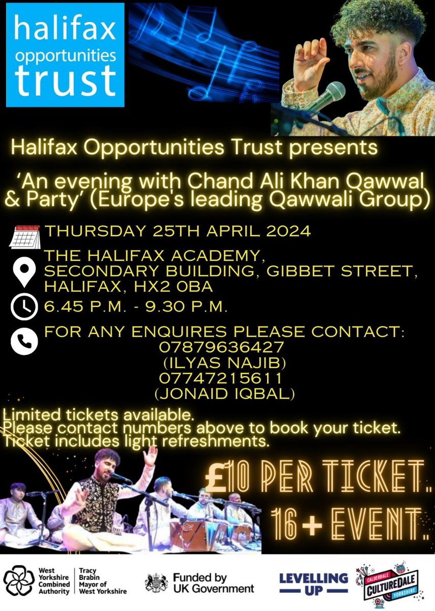 l_connelly1981's tweet photo. **Tickets update**  You can now buy your Qawwali tickets online using this link.  Limited tickets available - don't miss out!  

https://t.co/3UwkkRDzXX https://t.co/pxwkM42uv2