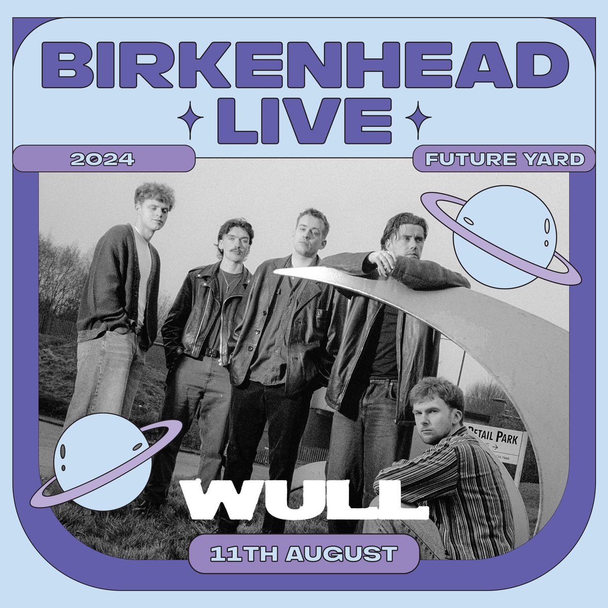 Following a string of sold out headline shows, local legends @wullband are the latest band to be confirmed for Birkenhead Live 🚀 Catch them @future_yard on Sunday 11th August. Day & weekend tickets are selling fast here ➡️ linktr.ee/birkenheadlive 🎟️
