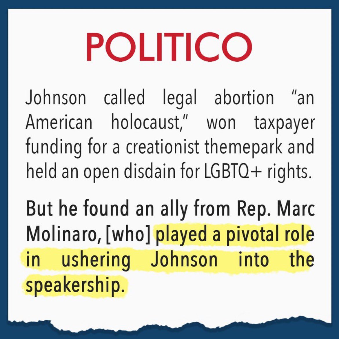 Marc Molinaro “played a pivotal role” in making an anti-abortion, anti-LGBTQ extremist Speaker of the House, and he thinks we’re too dumb to know or care. He’s wrong.