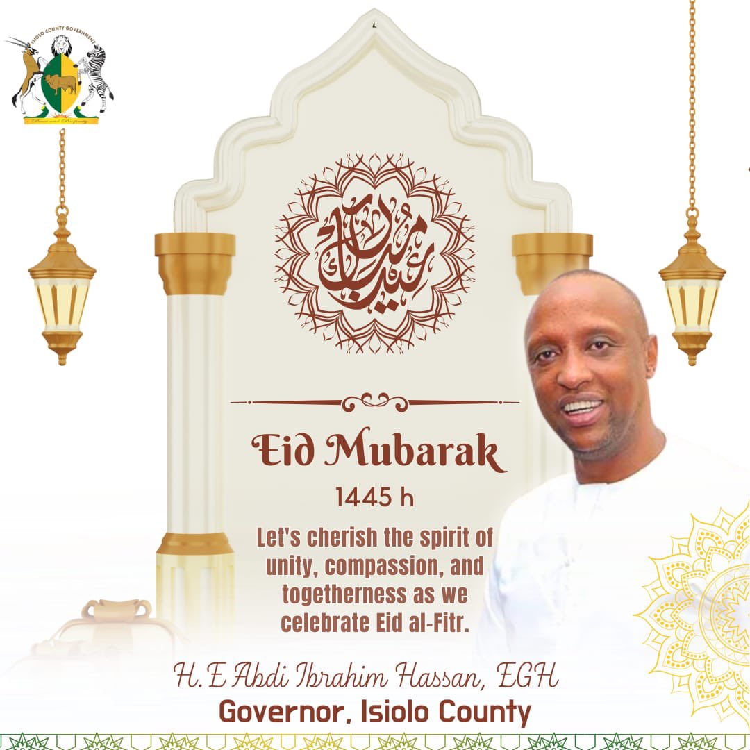 Amidst the vibrant colors of #EidAlFitr, we unite in celebration here in Isiolo County and beyond. Let's reflect on the blessings of Ramadan and embrace the values of compassion and unity. Wishing everyone a joyous #EidMubarak filled with peace, prosperity, and togetherness.