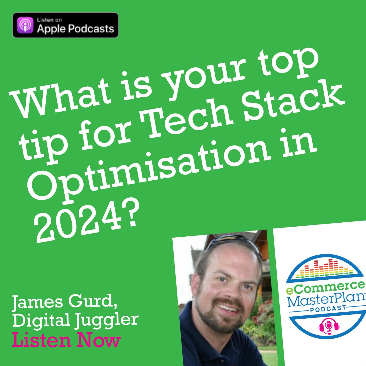 Hear James‘s full Top Tip for Tech Stack Optimisation in 2024 now! Listen on Apple Podcasts, Spotify or ecommercemasterplan.com/tech-stack-opt… @jamesgurd