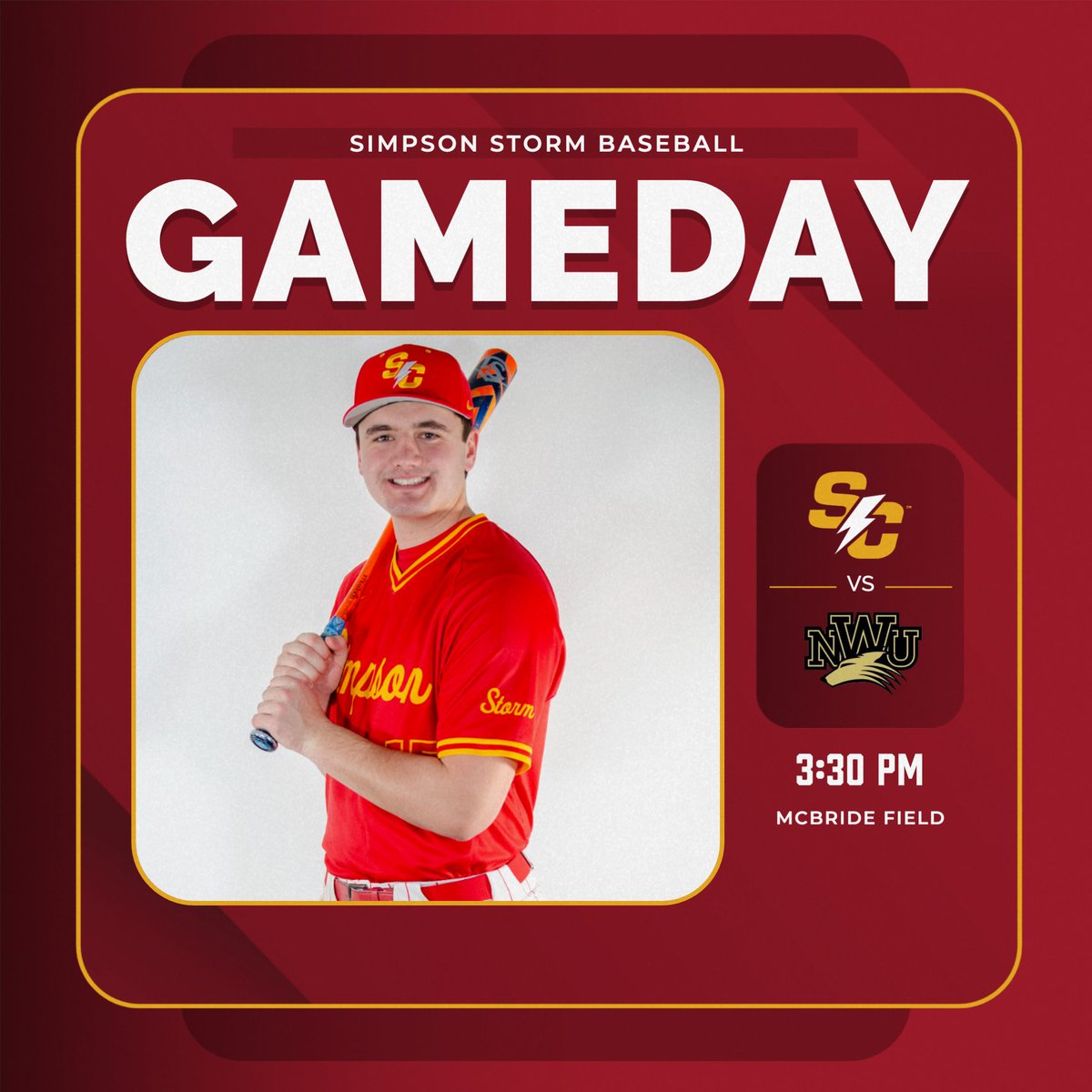 Swing on out to McBride to watch us take on the Prairie Wolves!

🆚 Neb. Wesleyan
🕞 3:30 p.m.
📍 Indianola, Iowa
🏟️ McBride Field
📊 tinyurl.com/y2ncak7z (G1)
📊 tinyurl.com/4r7x7m9n (G2)
🖥️ tinyurl.com/5n6uff5w
📄 tinyurl.com/yv8skppr

#rollriversBSB #d3baseball