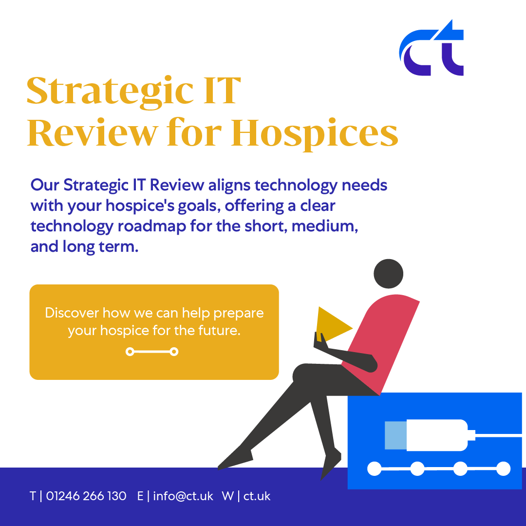 CentralTechLtd's tweet image. Unlock the future of hospice care with our NEW tailored Strategic IT Review for Hospices! 🌟
Our comprehensive assessment identifies technology needs for your hospice in the short, medium, and long-term.
ct.co.uk/services/hospi…

#HospiceTech #ITStrategy #CentralTechnology