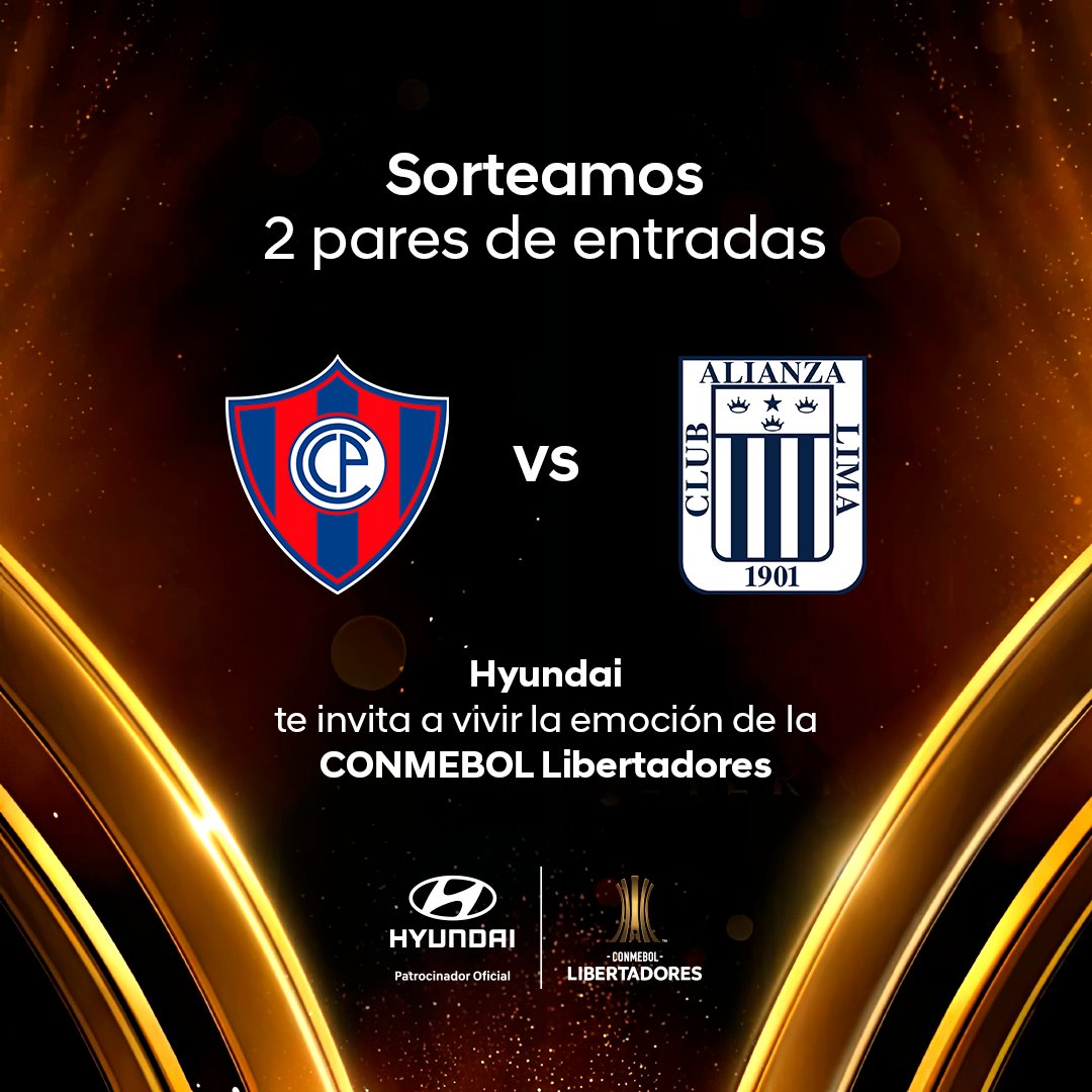 Automotor_py's tweet photo. ¡Preparate para vivir momentos inolvidables en la CONMEBOL @Libertadores!
Participá y asegurá un lugar en el estadio siguiendo estos pasos:
1. Etiquetá a la persona que te gustaría que te acompañe.
2. Ambos deben seguir a Automotor.
#HyundaiPy #libertadores #GloriaEterna https://t.co/q3ZQqm4RJb
