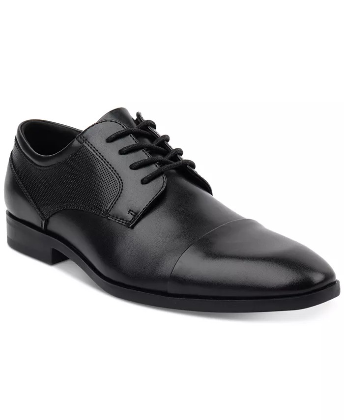 ALFANI Men's Victor Faux-Leather Lace-Up Cap-Toe Dress Shoes, Created for Macy's $29.99 sovrn.co/99p3pdh