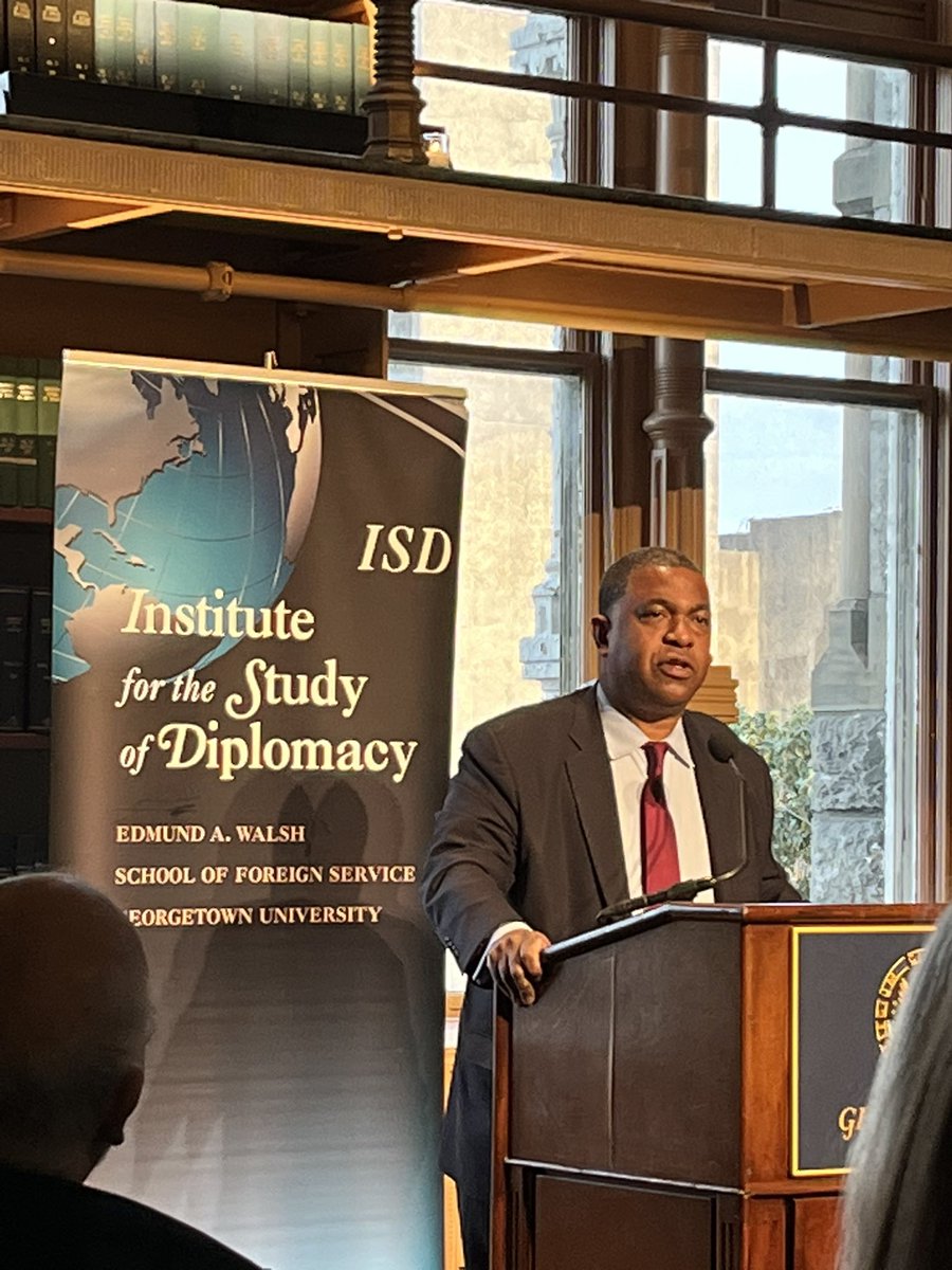 👏Yesterday, our Global Fellow @spencerboyer had the honor to deliver the Oscar Iden Lecture on American Foreign Policy and International Diplomacy as part of this years @Georgetown #NATOat75 Conference.