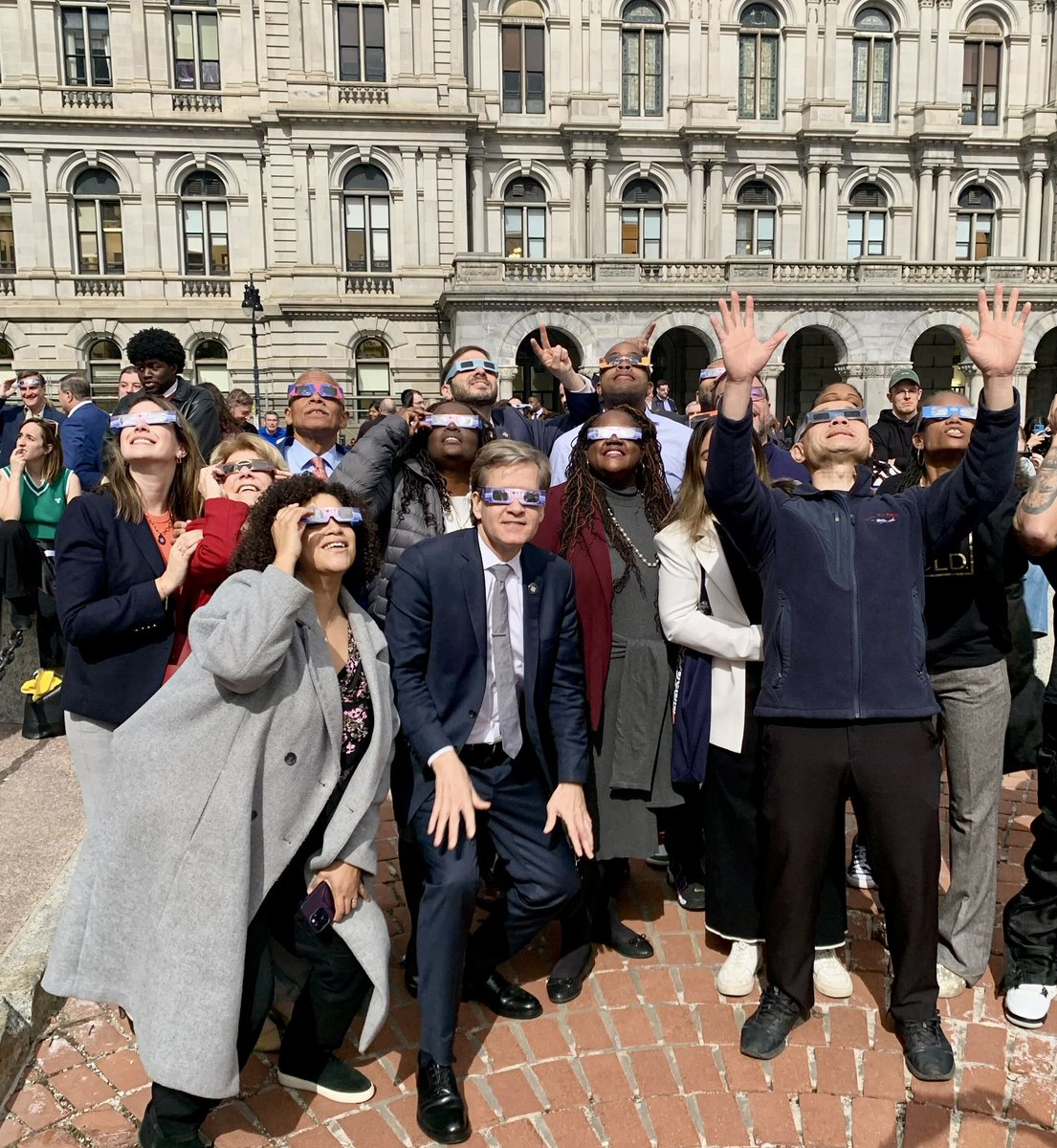 Amidst the busy budget process in Albany, it was nice to join my colleagues to witness the solar eclipse. Grateful for these little reminders to pause and appreciate the beauty around us.