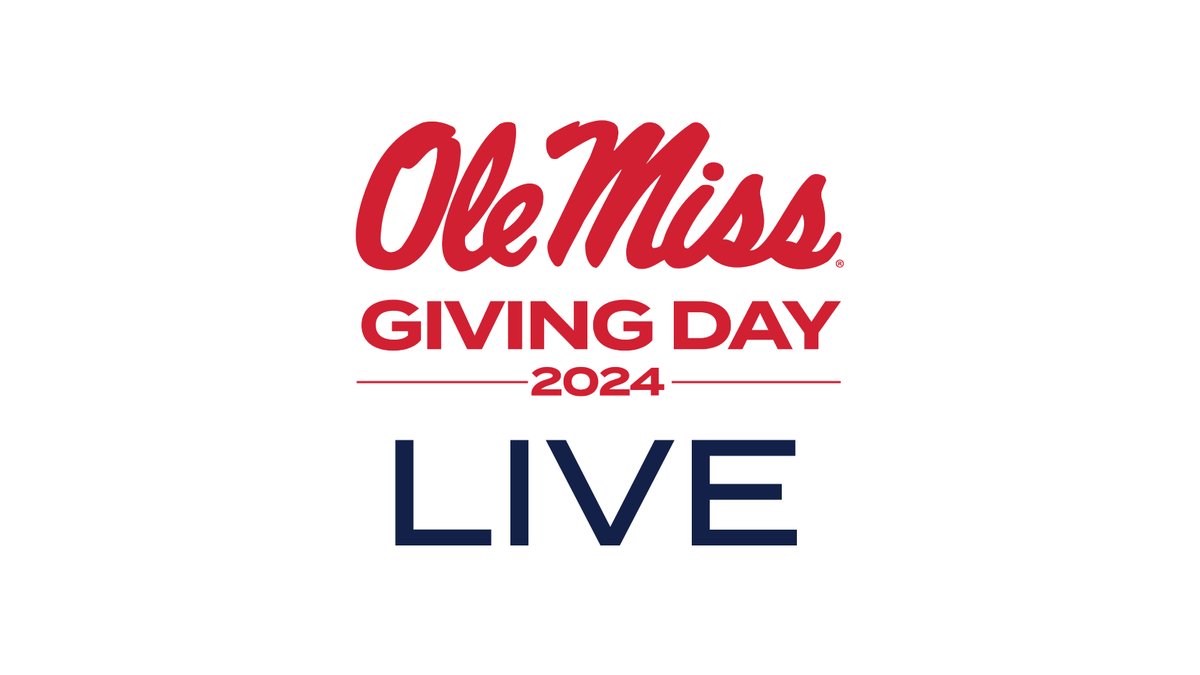 Ole Miss Giving Day 2024 is in full swing! Follow along with the event on the livestream. Watch Now: bit.ly/4cOTLZy