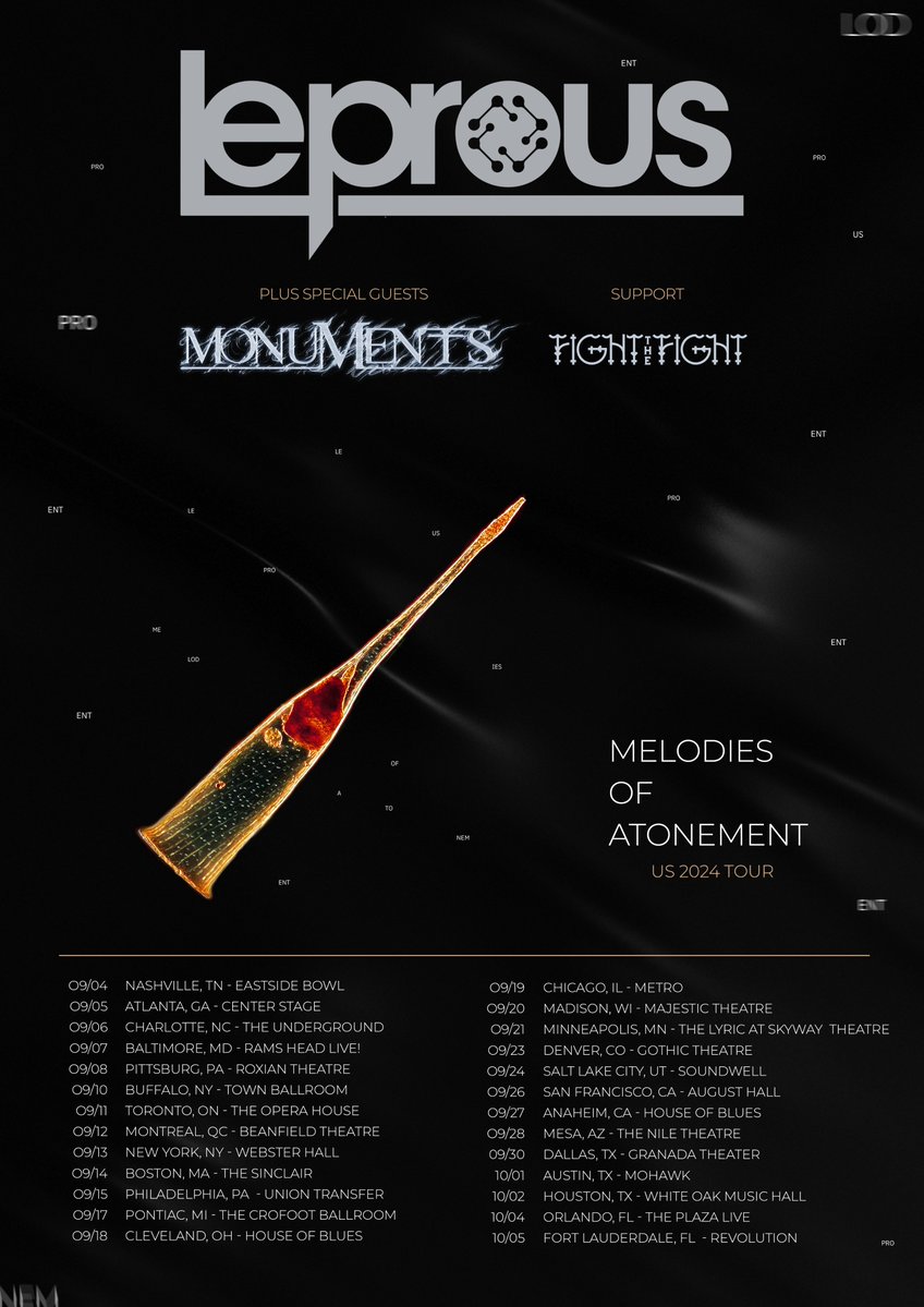 .@leprousband are pleased to announce their 8th studio album entitled “Melodies Of Atonement” to be released in August via InsideOutMusic worldwide. Also announced, North American headline tour with special guests Monuments and Fight The Fight for September and October 2024.