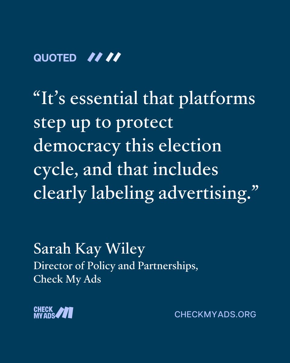 Candidates should be up for a vote — not democracy. That's why we've signed on to a letter demanding that tech platforms protect election integrity. Read the full letter at @freepress : freepress.net/sites/default/…