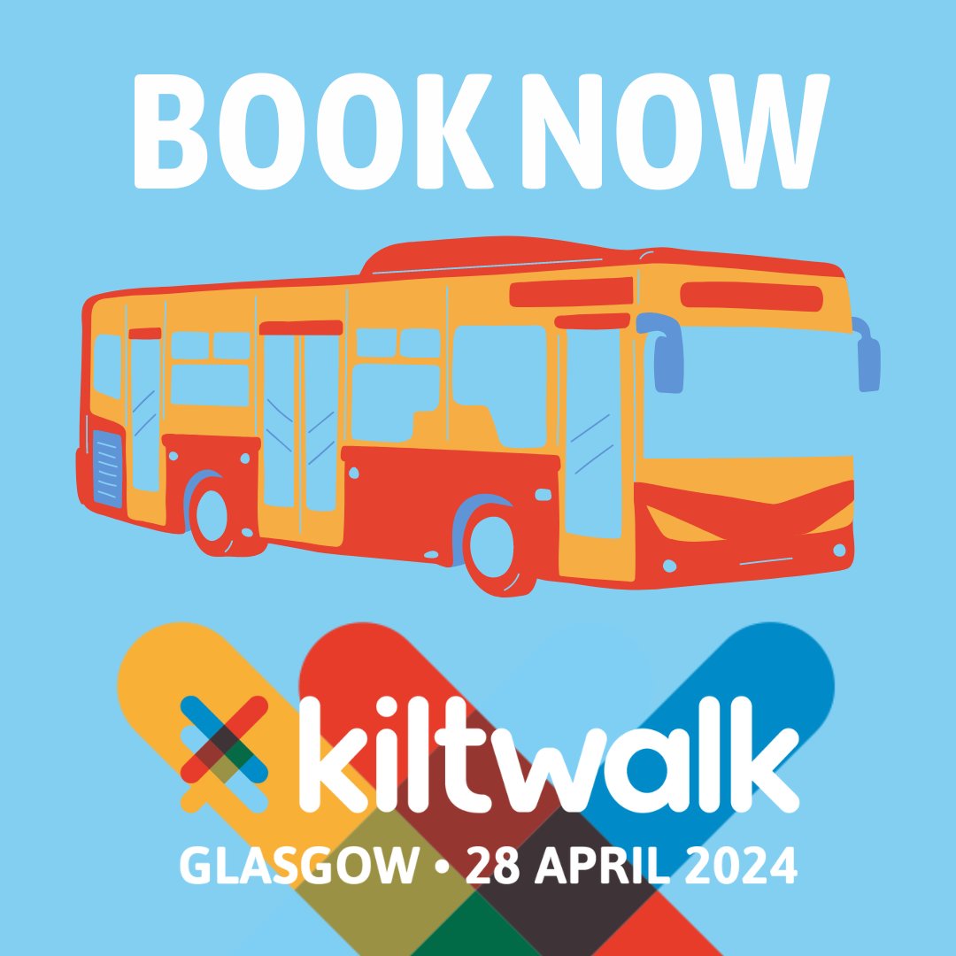 Still looking for transport to your Glasgow Kiltwalk start line? We still have some availability on our Mighty Stride and Big Stroll buses. Seats are selling fast... be quick Glasgow! 👉 thekiltwalk.co.uk/buses