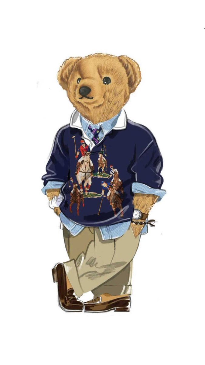 ultragloss's tweet photo. polo bear you have to stop. your drip too hard. your swag too different. your pants too pleated. they’ll kill you https://t.co/XXW9lLcYqu