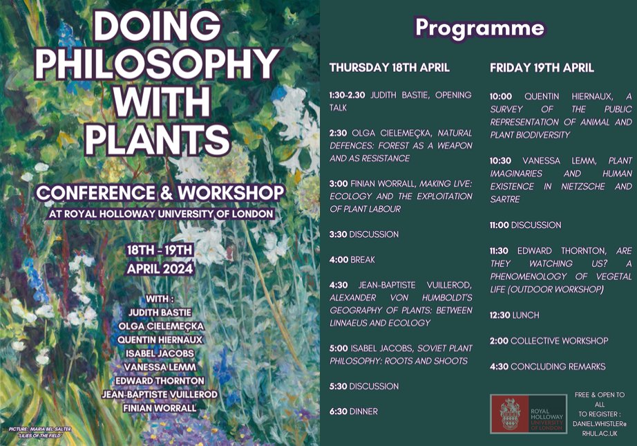 Conference: Doing Philosophy with Plants will be taking place at Royal Holloway, University of London April 18-19, 2024. Free and open to all. To register: e-mail to daniel.whistler at rhul.ac.uk acrobat.adobe.com/id/urn:aaid:sc…