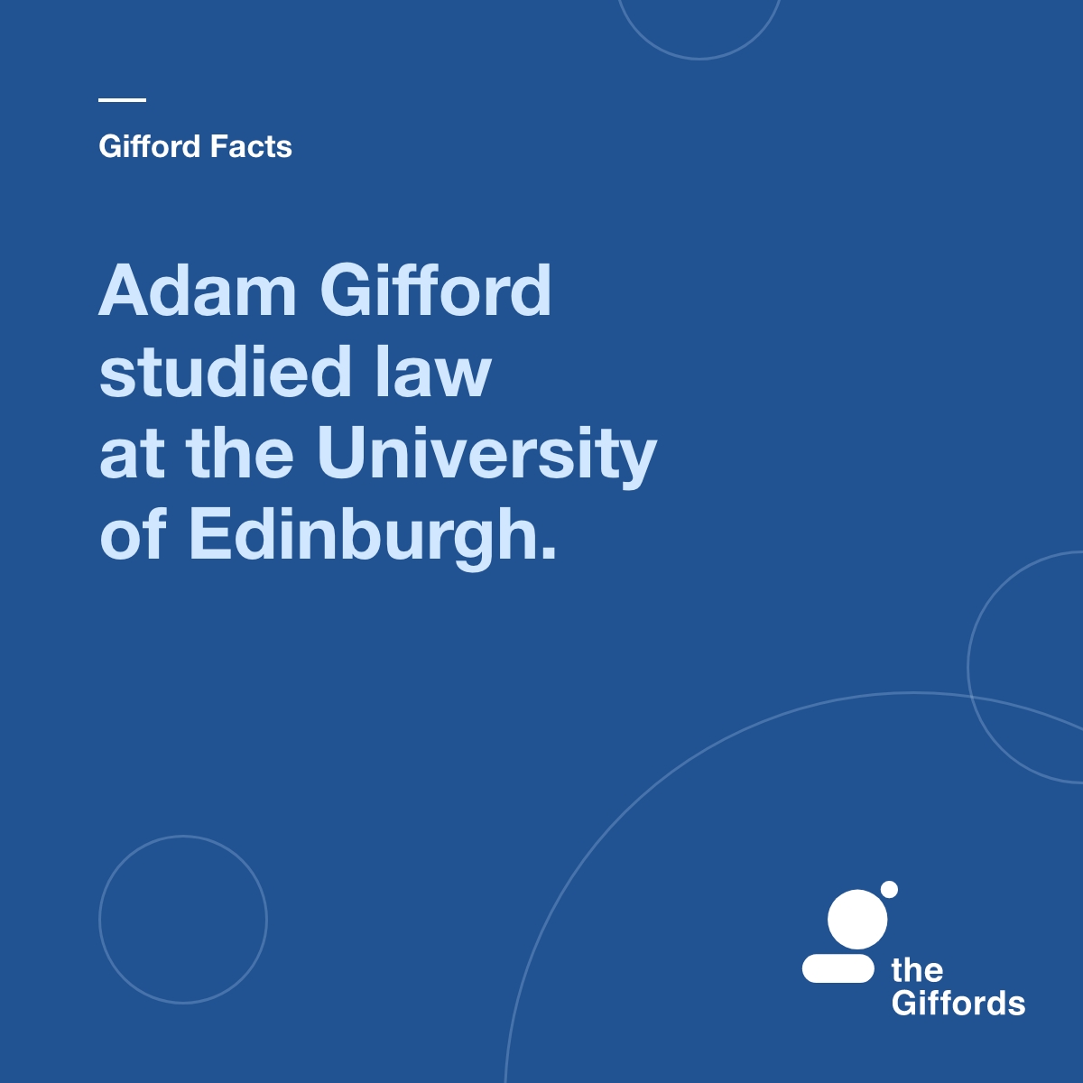 Another fact about our founder's educational background: he studied law at the University of Edinburgh! 🎓 #GiffordFacts