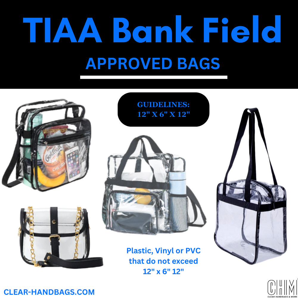 TIAA Bank Field Bag Policy
Clear Bags Wholesale available on orders of 50+ bags
clear-handbags.com/blogs/news/tia…
#clearplasticlunchbags #clearbagswholesale #clearbagsforwomen #clearbagsforwork #cleardesignerpurse #transparentbag #designerclearhandbags #seethrupurse #wholesaleclearbags