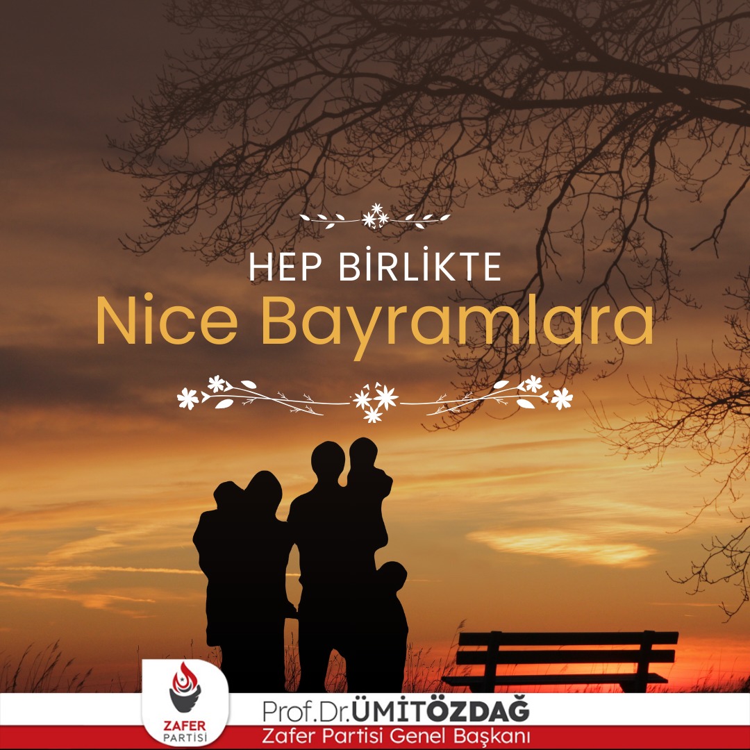 Türk Milleti'nin hep birlikte, diğer herkesin kendi vatanında kutlayacağı nice bayramlara...

#BayramınızKutluOlsun