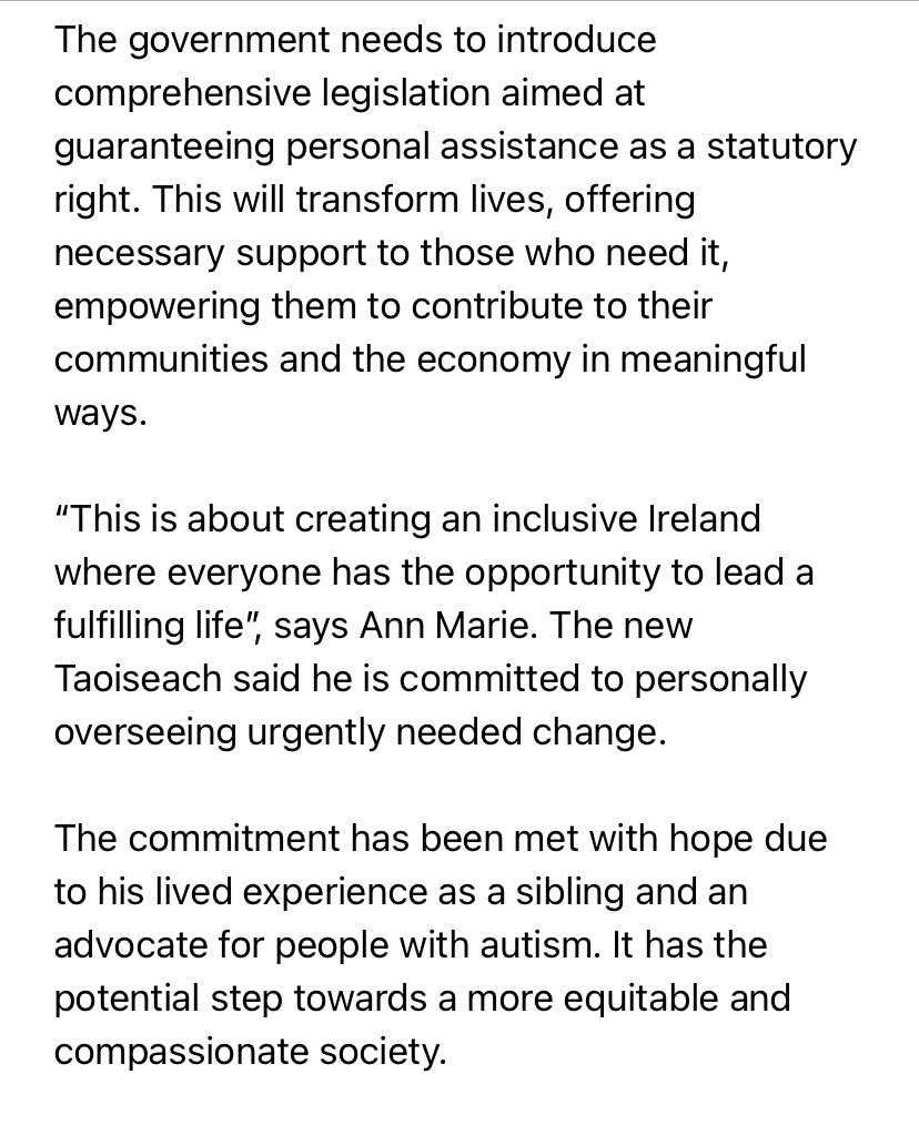 We Welcome New Taoiseach Pledge to personally oversee equal opportunities for Disabled People facebook.com/share/p/A8b8CM… @SimonHarrisTD @greenqueen1972