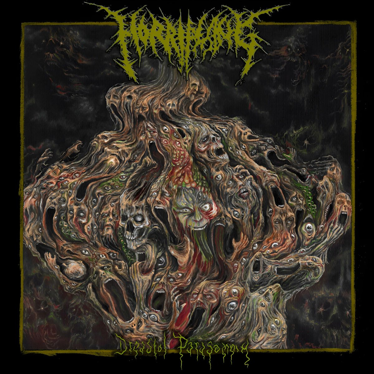 🇨🇱HORRIFYING-Dreadful Parasomnia.2024. Después de 2 Eps Horrifying nos machaca con un 1er Lp espectacular, un disco que nos abrasa con su Old School #deathmetal veloz,profundo y cavernoso.Un LP excepcional que les dará el reconocimento que se merecen😈👊 🎧veinsprods.bandcamp.com/album/dreadful…