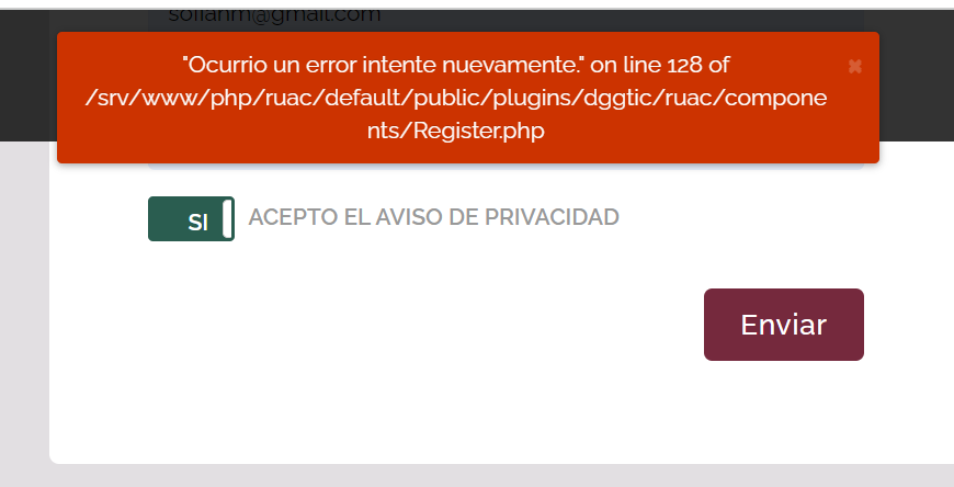 Sofiahm's tweet photo. @marthadebayle La página no funciona y no se puede hacer el registro desde hace muchos días https://t.co/hJACi7g8UQ