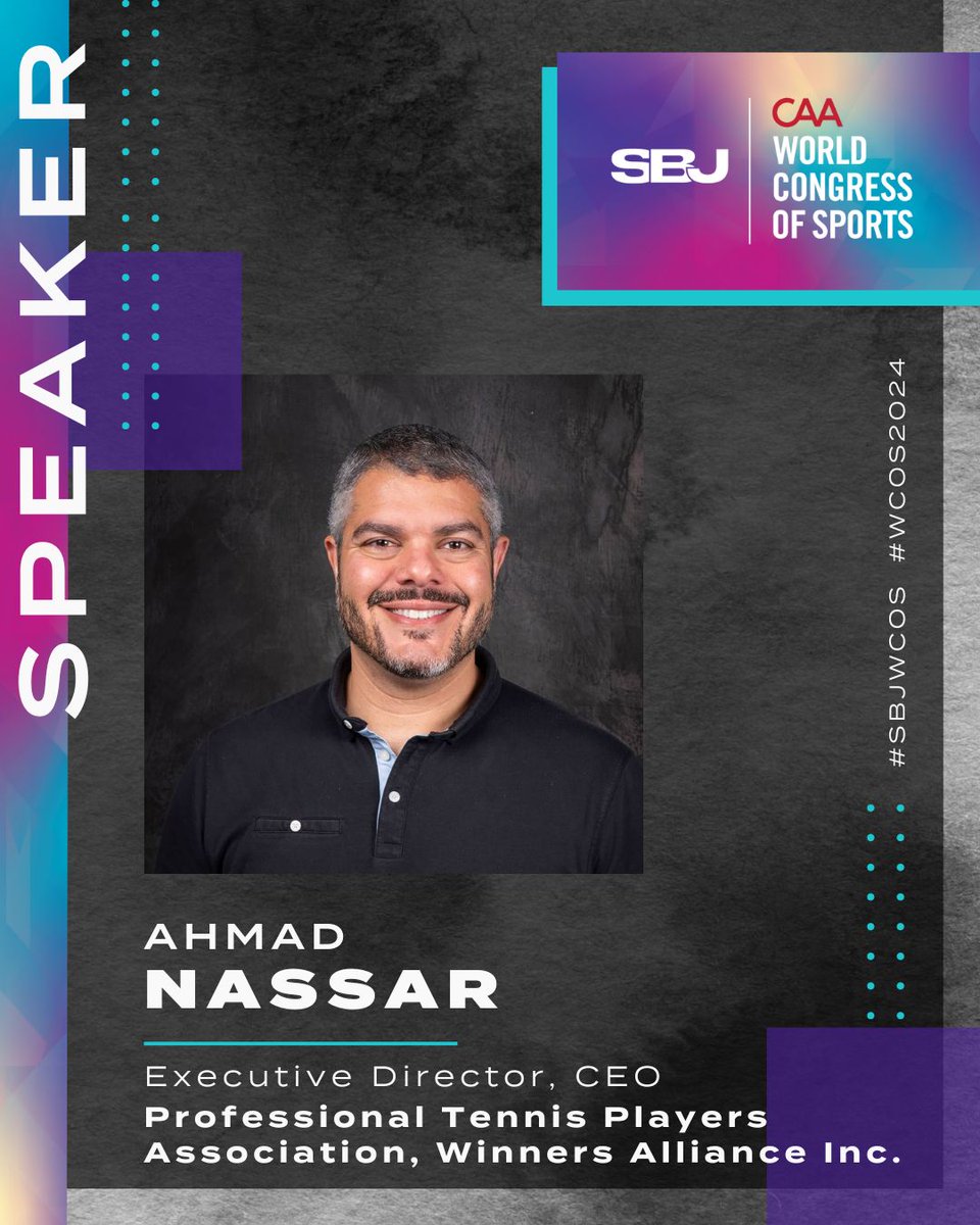 We're excited for our CEO @ahmad4athletes to join @SBJ's World Congress of Sports event in LA next week! 

Ahmad will be speaking on the panel 'Top of the Agenda: Industry Issues You Need to be Watching Now.' Stay tuned for more! 

#SBJWCOS #WCOS2024