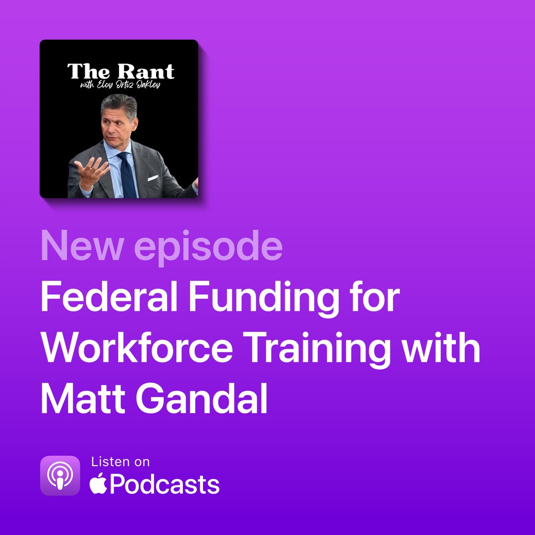 Federal funds are flowing to states. Learn what higher ed leaders should be doing to harness these funds for workforce training with my guest @mattgandal , CEO of @edstrategygroup on the latest episode of The Rant. podcasts.apple.com/us/podcast/fed…