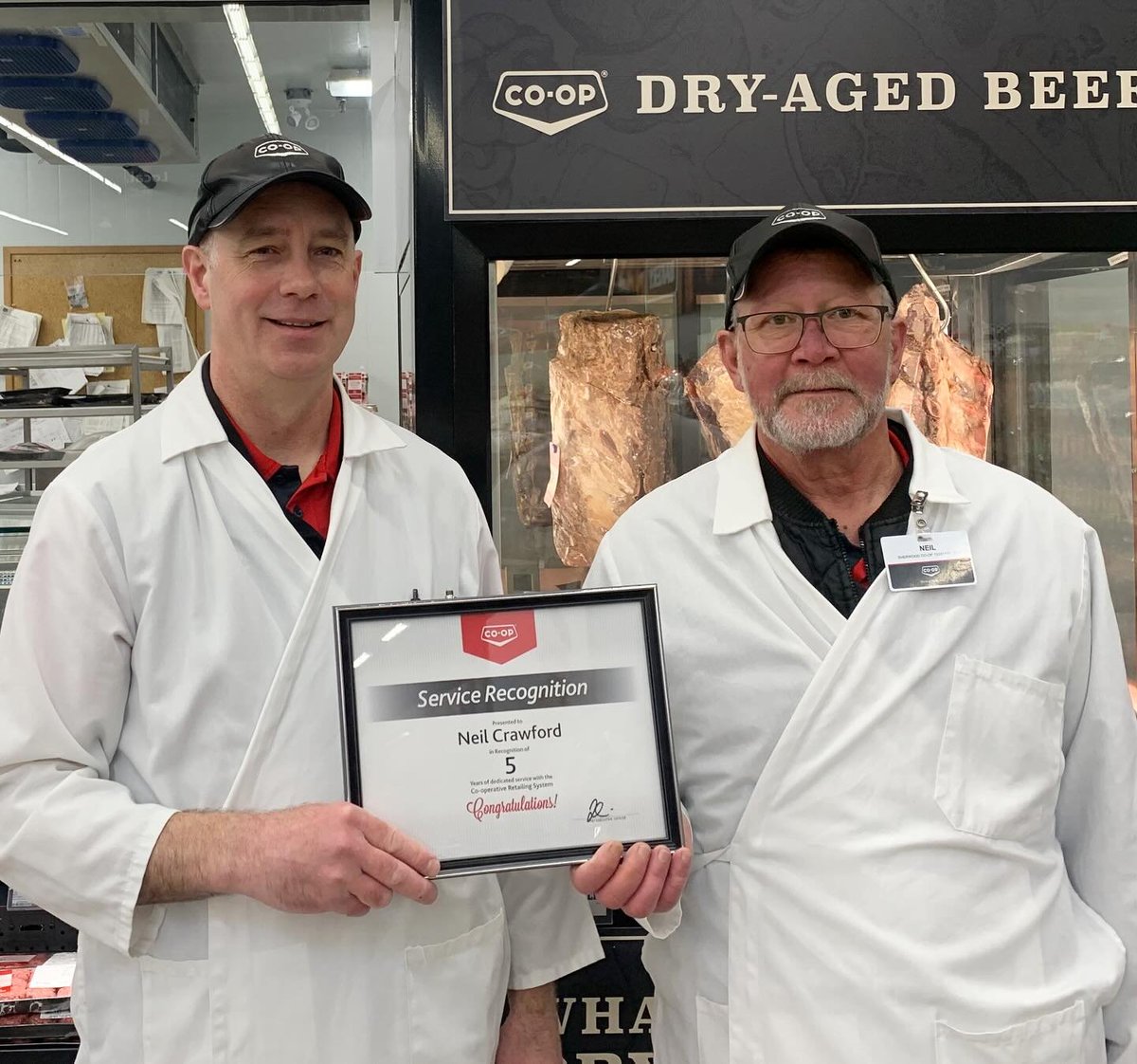 Congratulations Neil Crawford on 5 years of service with Sherwood Co-op! Neil is one of our fabulous meat cutters at the Quance Food Store. For all your summer grilling recommendations, stop by the meat departments for everything you need, including the expertise to guide you!