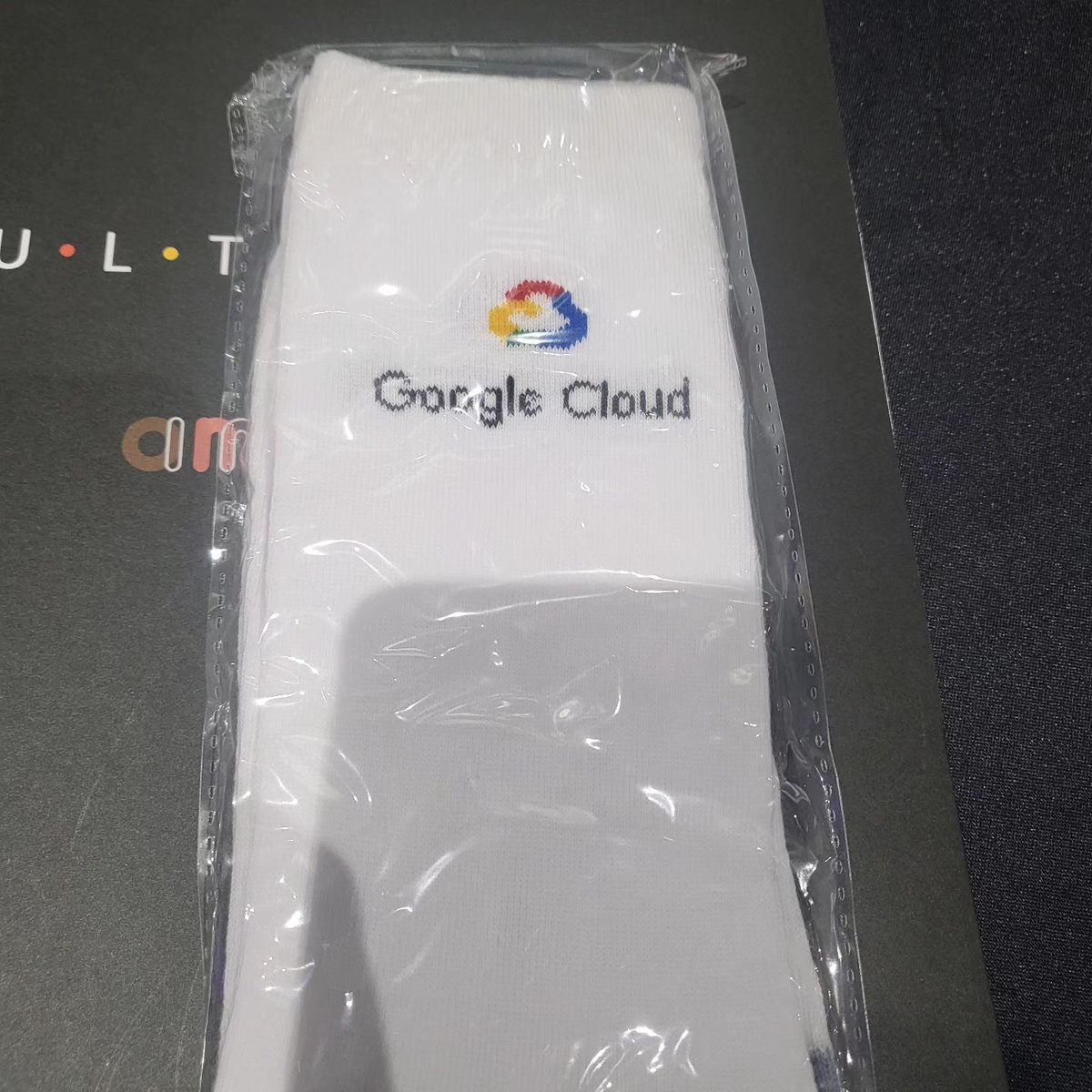 Google Cloud socks - white & black seroundtable.com/photos/google-…