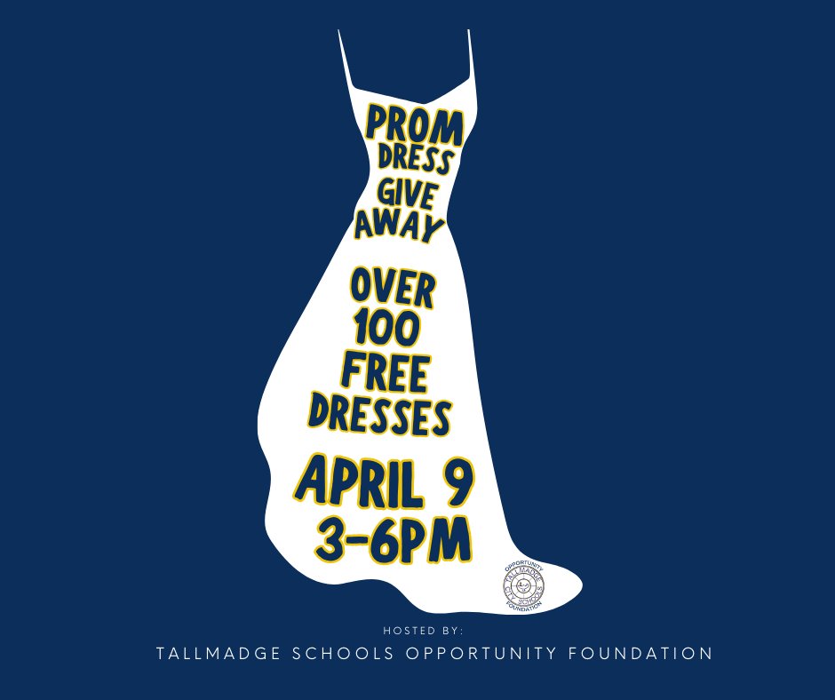 Our Prom Dress Giveaway is today from 3-6pm! All dresses are FREE! We have a limited amount of shoes and jewelry and men's jackets, shirts, and pants as well! Come see us at Tallmadge High School! @sixdistrictCTE