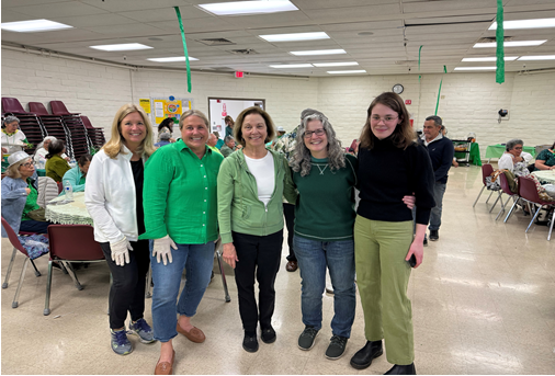 Some of our dedicated PFS volunteers helping out at our recent St. Patrick's Day event held at the Fair Oaks Older Adult Activity Center. #pfs #olderadults #redwoodcity #volunteers