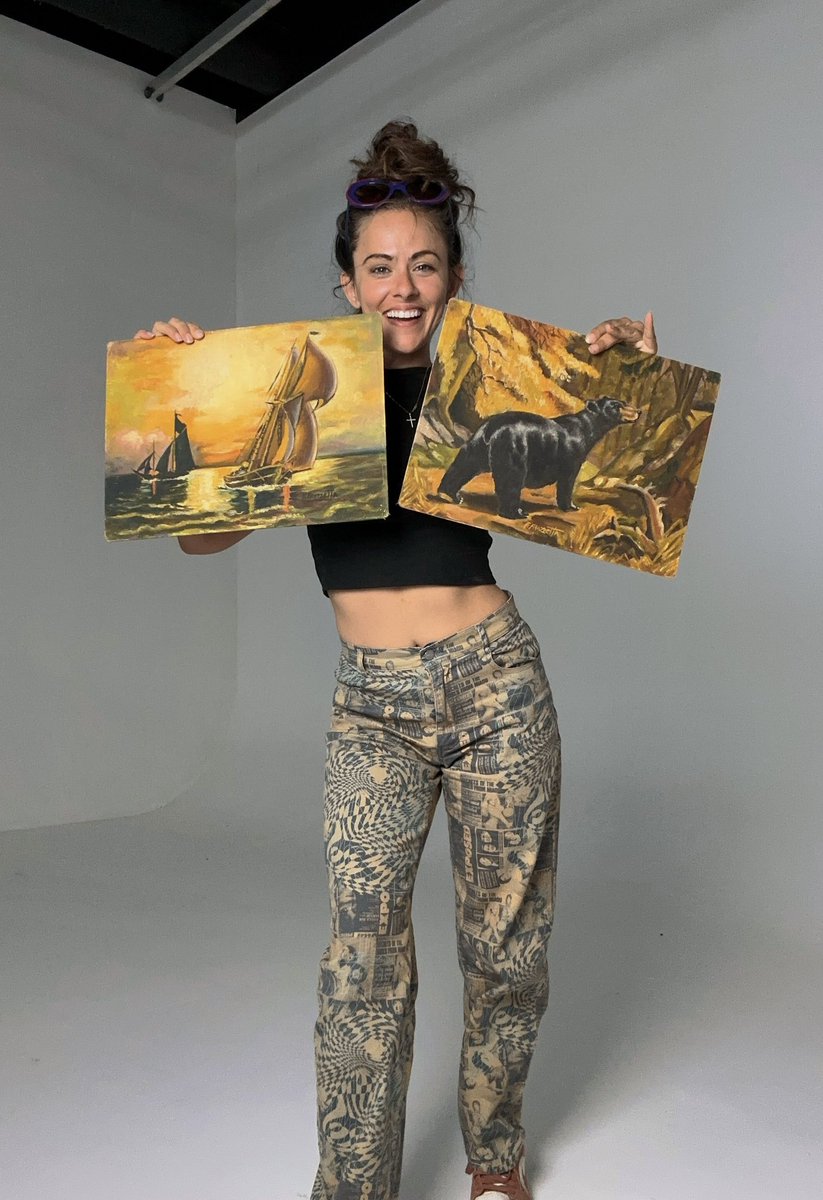 Excuse my annoyingly happy grin, but wow, my sister and I just acquired these (very) early works by my grandfather, Frank Frazetta. He painted these when he was 10! 10!!! Insane.