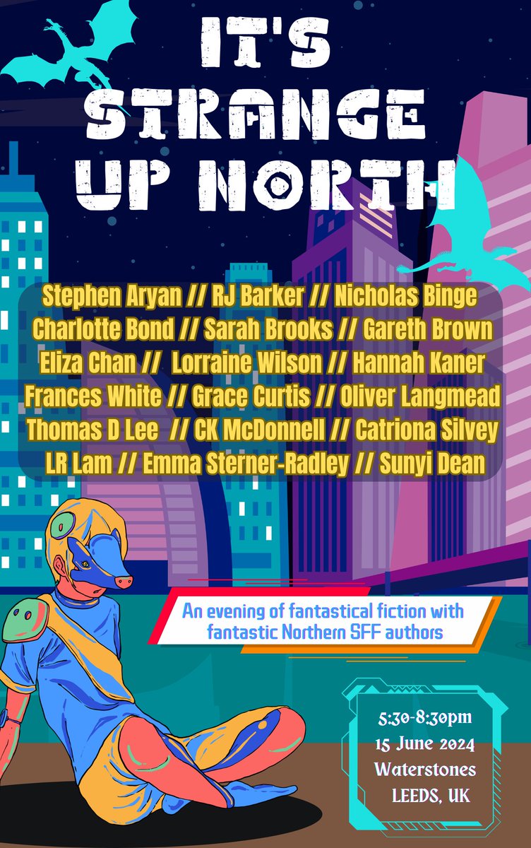 We're delighted to announce the inaugural 'It's Strange Up North' - an evening of fantastical fiction at Waterstones Leeds. Check out the poster below and full details here: strangeupnorth.co.uk