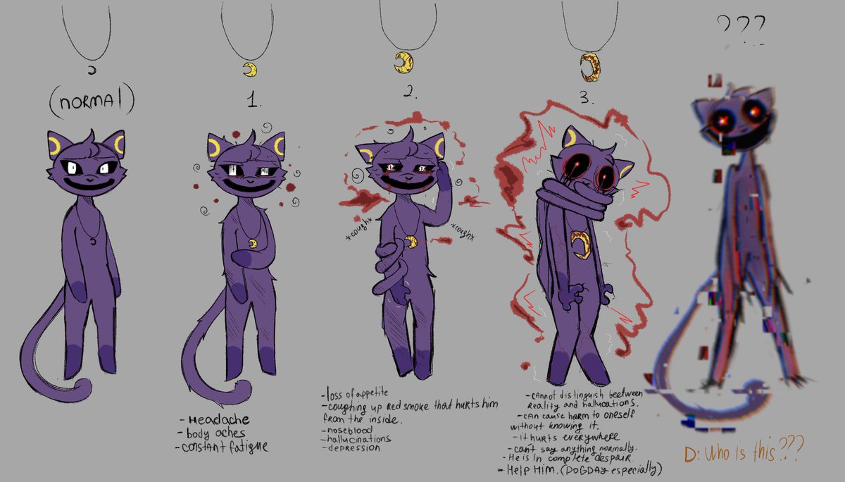 Ponyvirus concept lmao

Finally got around to drawing the stages of Catnap's condition 🫵😭
#catnap #SmilingCritters #mourningandmending #SmilingCrittersAU #SmilingCrittersFanart #PoppyPlaytime #PoppyPlaytime3 #PoppyPlaytimefanart